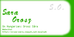 sara orosz business card